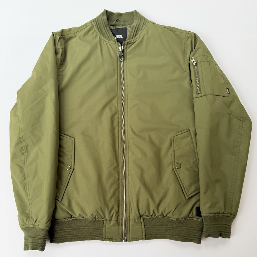 Vans Olive Bomber Jacket - Men's Lightweight Flight Jacket